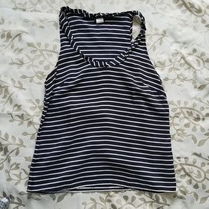 J. CREW striped 100% silk top size 2